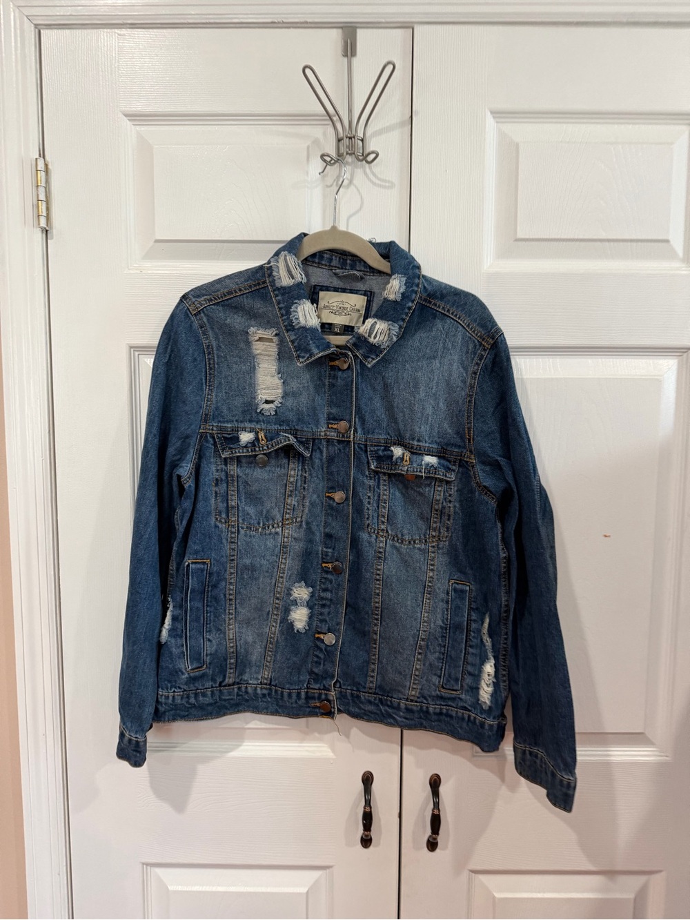 Ashley Vintage Charm Distressed Denim Jacket